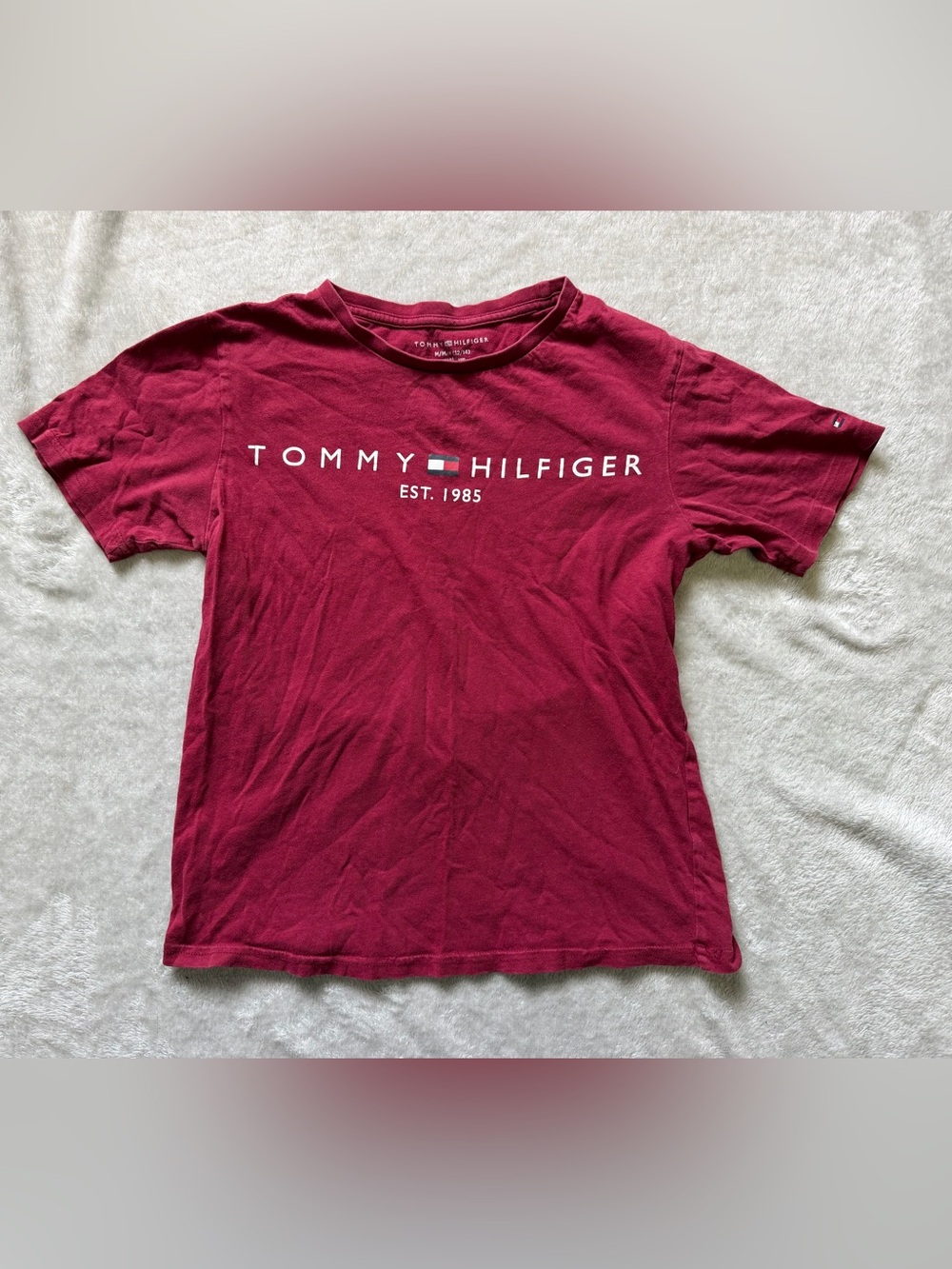 Tommy Hilfiger Red Logo Short Sleeve Tee
